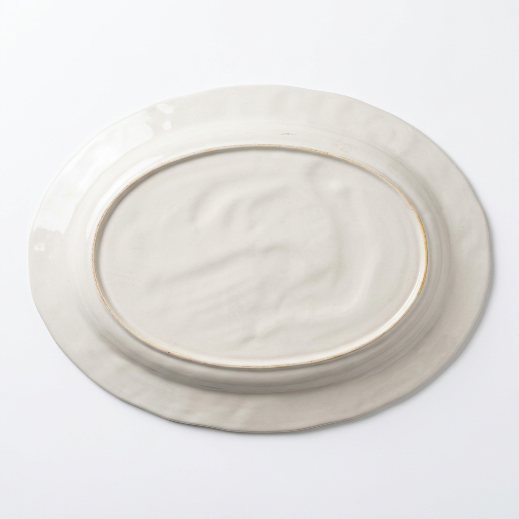 Underside of turkey platter