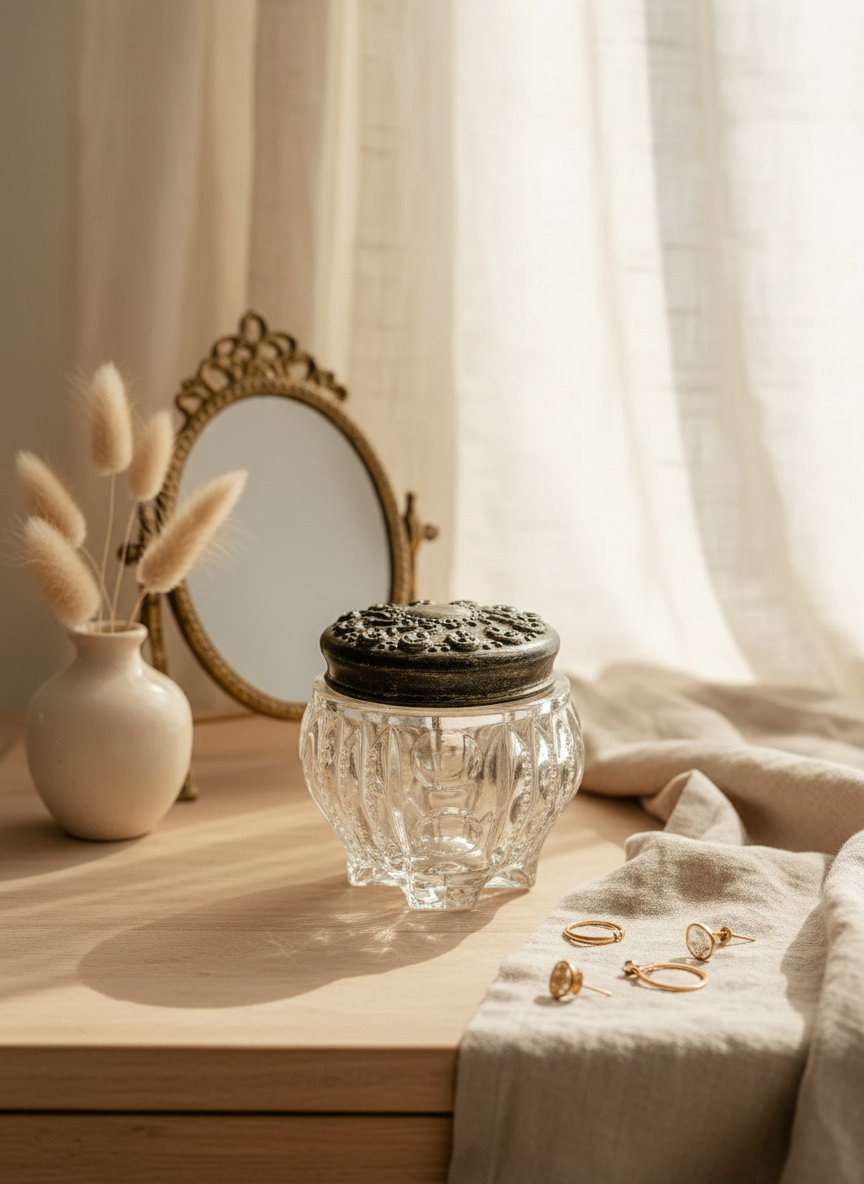 Vintage trinket jar lifestyle image