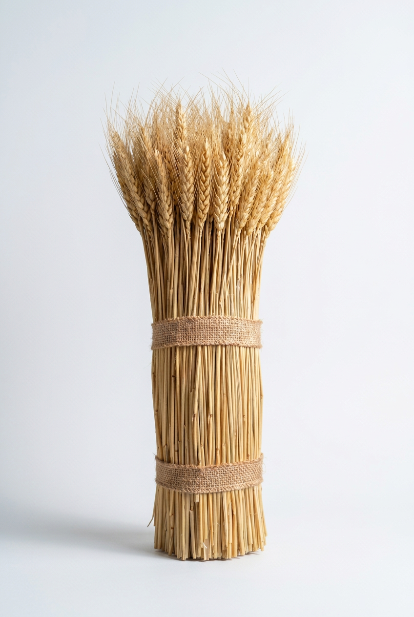 Wheat sheaf on an off-white background