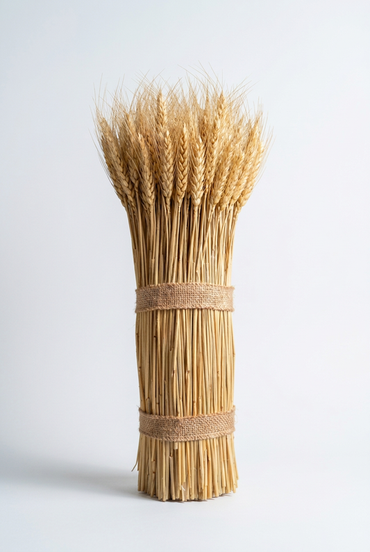 Wheat sheaf on an off-white background